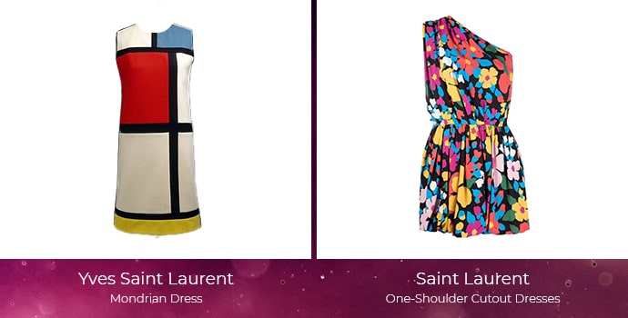Yves Saint Laurent Mondrian DressSaint Laurent One-Shoulder Cutout Dresses