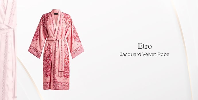 Etro Jacquard Velvet Robe- best luxury bathrobes
