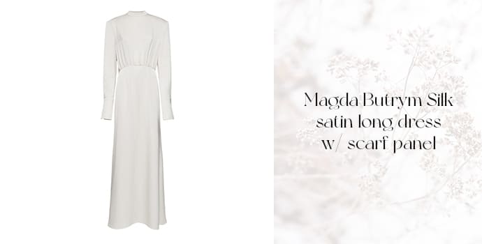 Magda Butrym Silk Satin Long Dress