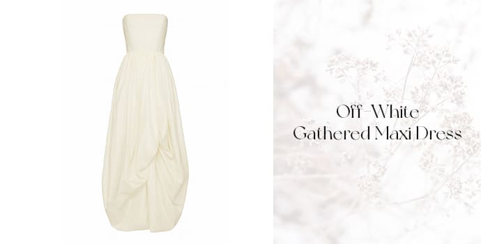 Off-White Gathered Maxi Dress