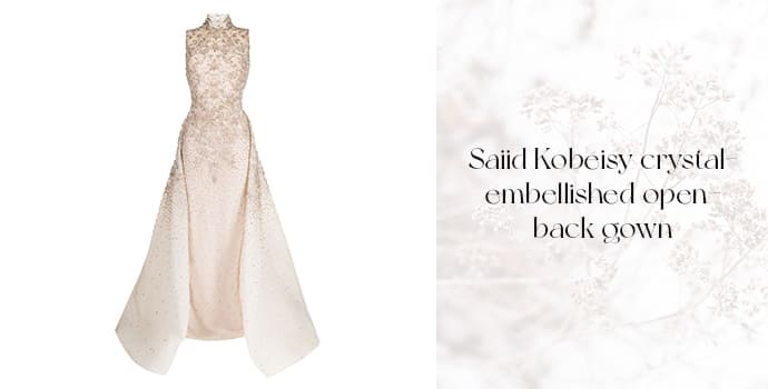 Saiid Kobeisy crystal-embellished open-back gown