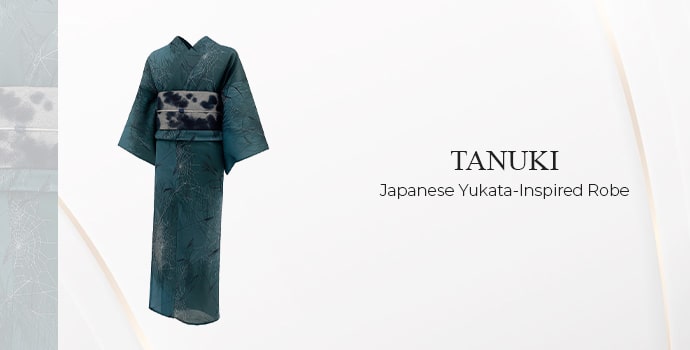 TANUKI Japanese Yukata-Inspired Robe- best luxury bathrobes