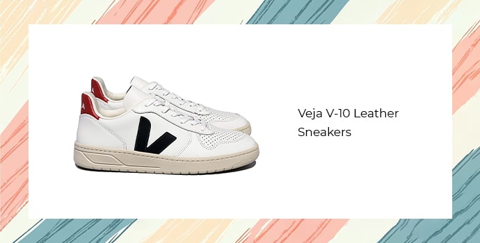 Veja V-10 Leather Sneakers