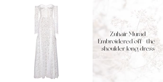 Zuhair Murad Embroidered off-the-shoulder long dress