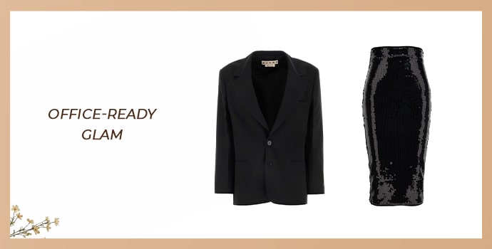 ways to style a black designer blazer- office ready glam