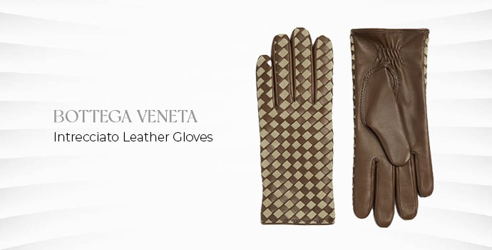Bottega Veneta Intrecciato Leather Gloves