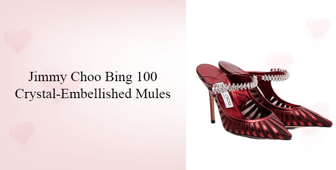 Jimmy Choo Bing 100 Crystal-Embellished Mules