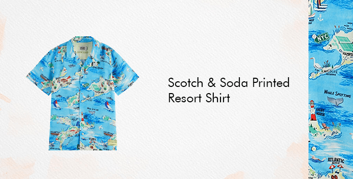 Scotch & Soda Printed Resort Shirt