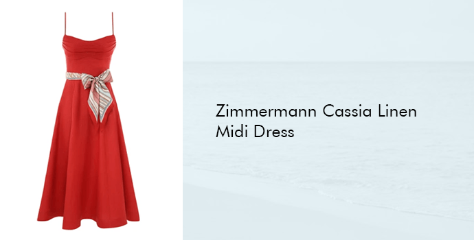 Zimmermann Cassia Linen Midi Dress