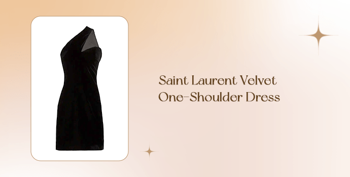 Saint Laurent Velvet One-Shoulder Dress