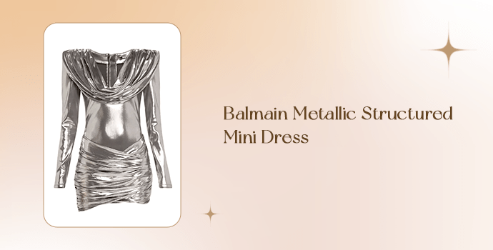 Balmain Metallic Structured Mini Dress