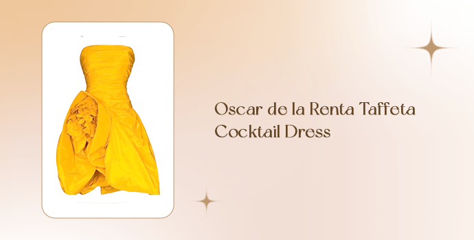 Oscar de la Renta Taffeta Cocktail Dress
