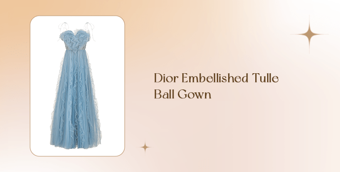 Dior Embellished Tulle Ball Gown