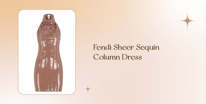 Fendi Sheer Sequin Column Dress
