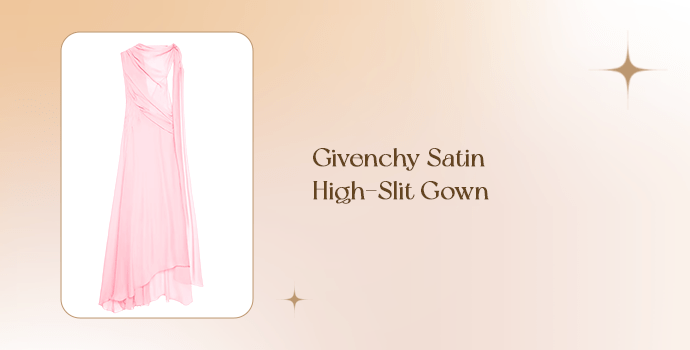 Givenchy Satin High-Slit Gown