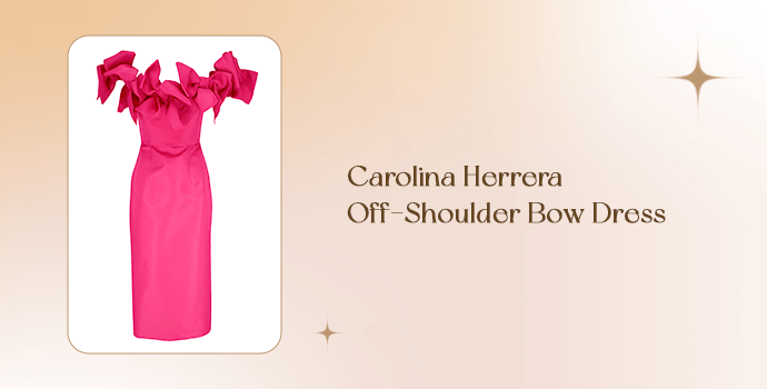 Carolina Herrera Off-Shoulder Bow Dress