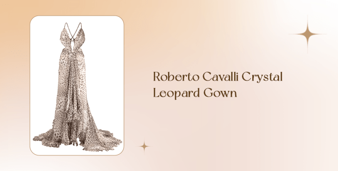 Roberto Cavalli Crystal Leopard Gown
