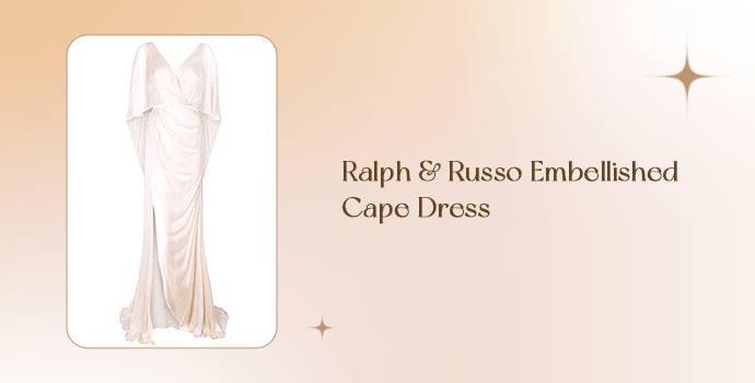 Ralph & Russo Embellished Cape Dress
