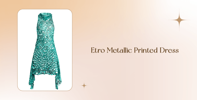 Etro Metallic Printed Dress