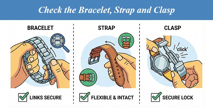 Check the Bracelet, Strap and Clasp