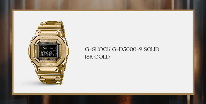 G-Shock G-D5000-9 Solid 18K Gold