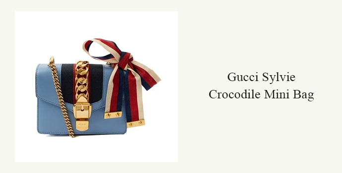 Gucci Sylvie Crocodile Mini Bag