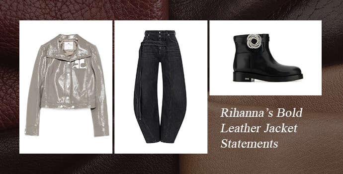 Rihanna’s Bold Leather Jacket Statements