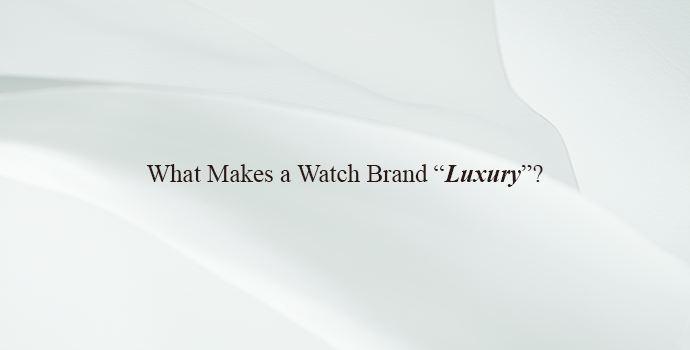 What Makes a Watch Brand