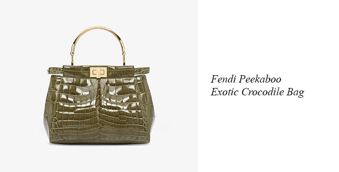 1. Fendi Peekaboo Exotic Crocodile Bag