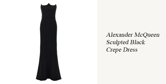 Alexander McQueen Sculpted Black Crepe Dress