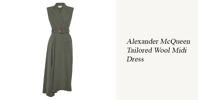 Alexander McQueen Tailored Wool Midi Dress