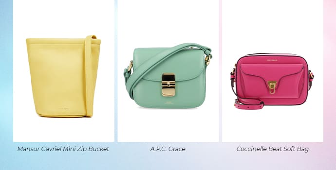 Mansur Gavriel Mini Zip Bucket, A.P.C. Grace, Coccinelle Beat Soft Bag