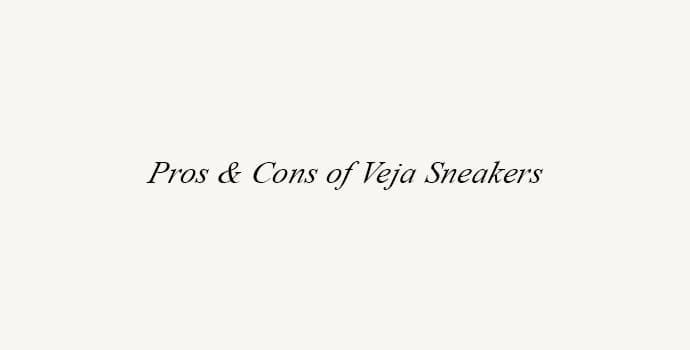 Pros & Cons of Veja Sneakers