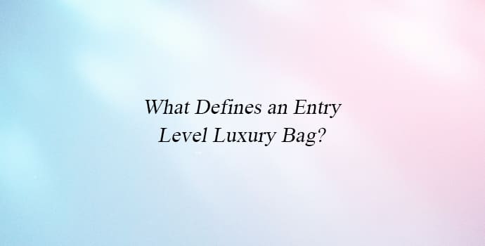 What Defines an Entry Level Luxury Bag