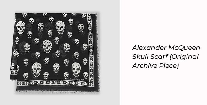4. Alexander McQueen skull scarf (original archive piece)