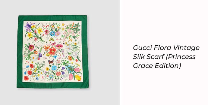 6. Gucci Flora Vintage Silk Scarf (Princess Grace Edition)