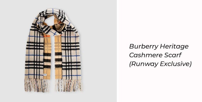 9. Burberry Heritage Cashmere Scarf (Runway Exclusive)