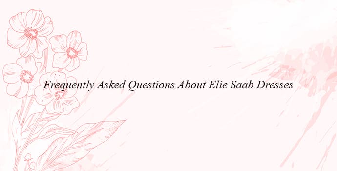 Frequently Asked Questions About Elie Saab Dresses