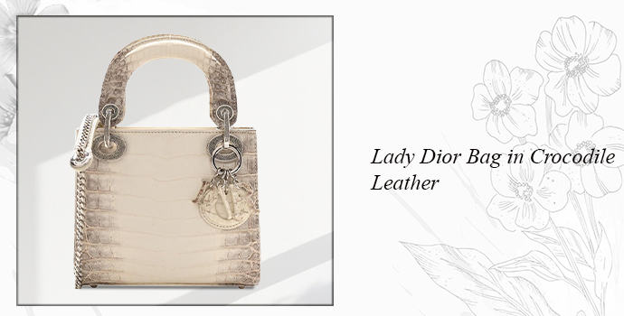 Lady Dior bag in crocodile leather