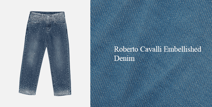 Roberto Cavalli Embellished Denim