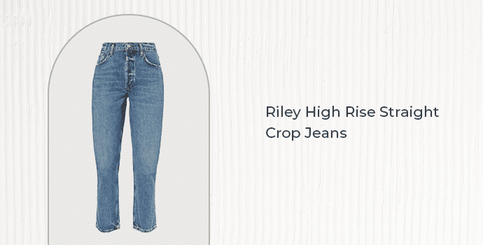 1. Riley high rise straight crop jeans