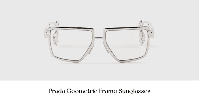 10. Prada Geometric Frame Sunglasses