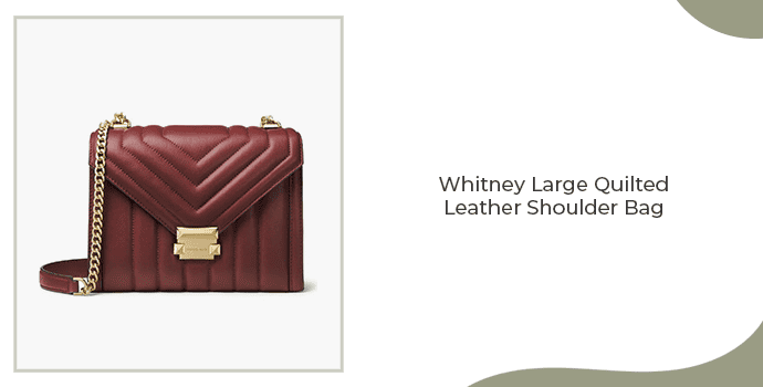 4. Whitney large quilted leather shoulder bag