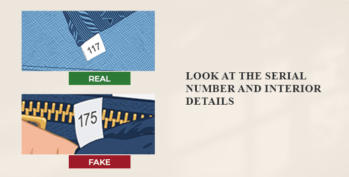 6. Look at the Serial Number and Interior Details