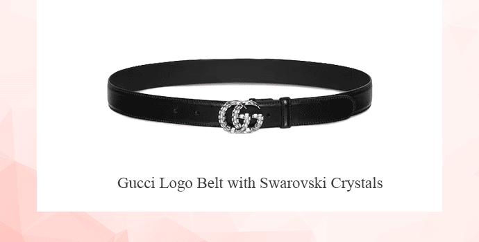 Gucci Logo Belt with Swarovski Crystals
