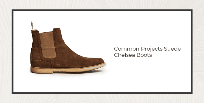 10. Common Projects Suede Chelsea Boots
