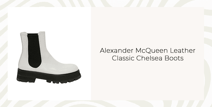 3. Alexander McQueen Leather Classic Chelsea Boots