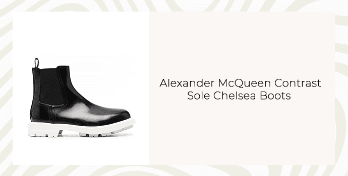 4. Alexander McQueen Contrast Sole Chelsea Boots