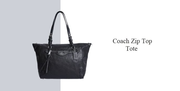 4. Coach Zip Top Tote