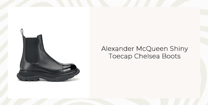 5. Alexander McQueen Shiny Toecap Chelsea Boots